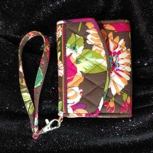 Vera Bradley English Rose Small Wristlet Wallet